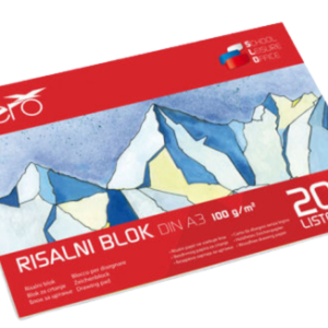 AERO risalni blok, 20 listni, dim A3, pakiran po 10